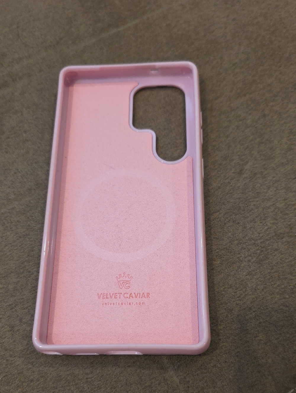 Velvet Caviar Light Pink Slim Phone Case with MagSafe Ring Samsung S25 Ultra.